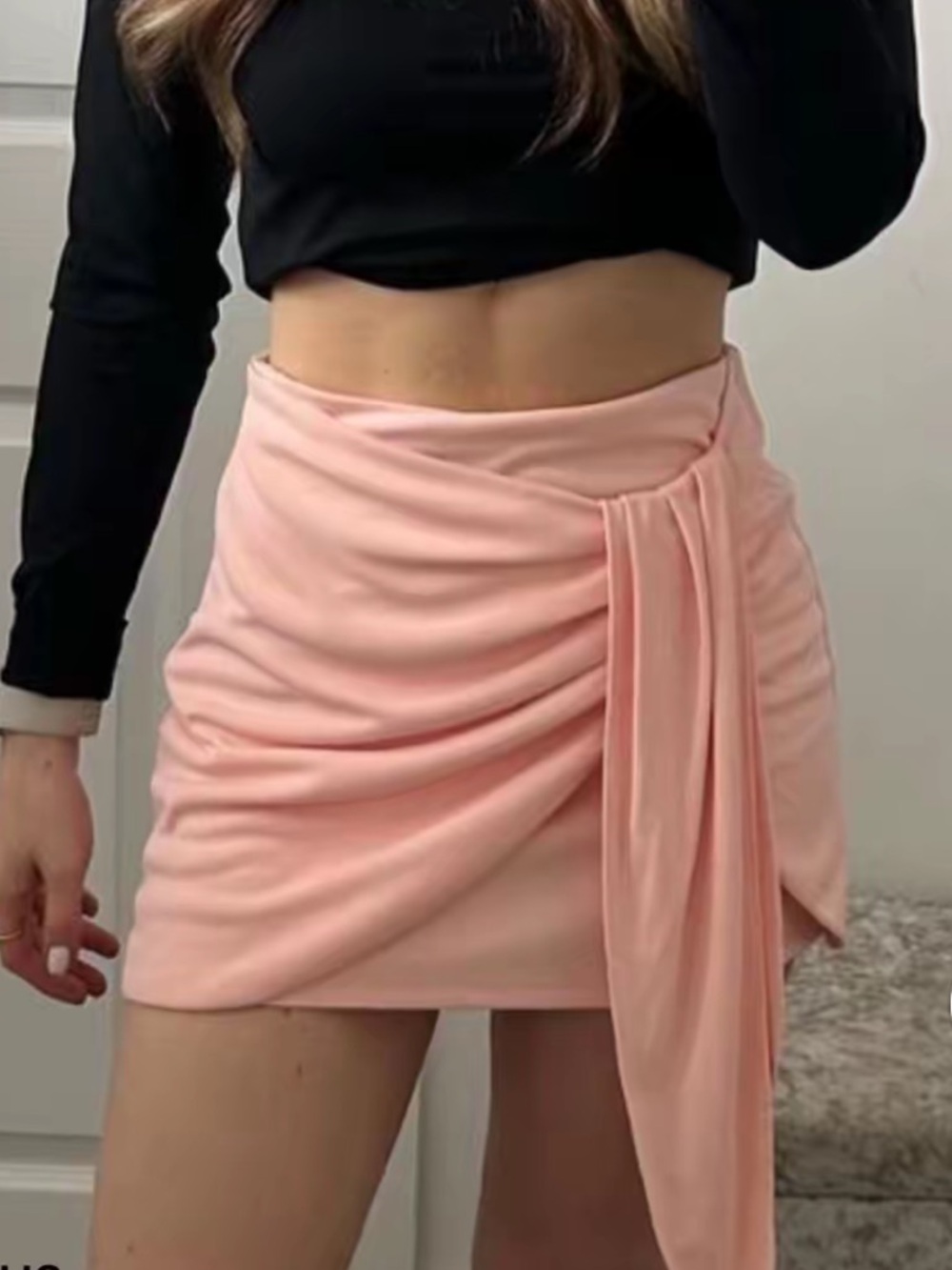 Zara - Peach Pink Mini Skirt